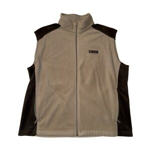 Men’s Columbia Tan and Dark Brown Fleece Vest